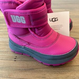 UGG Kids Fuchsia and Gray Boots New
